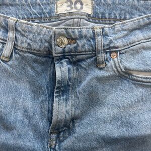 Free People Blue Straight Leg Jeans